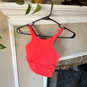 Lululemon High-neck Longline sports bra - pinkish red